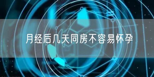 月经后几天同房不容易怀孕(图1)